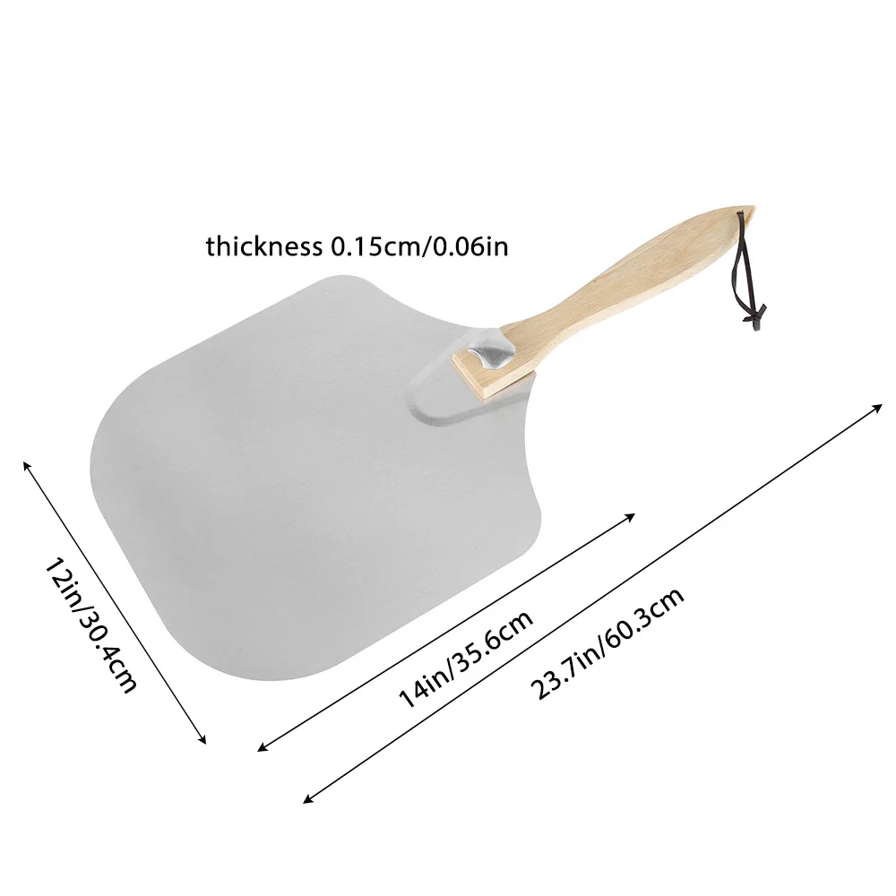 

Aluminum Pizza Peel With Wood Handle Detachable Pizza Shovel Paddle Outdoor Baking Pastry Tools pizza shovel
