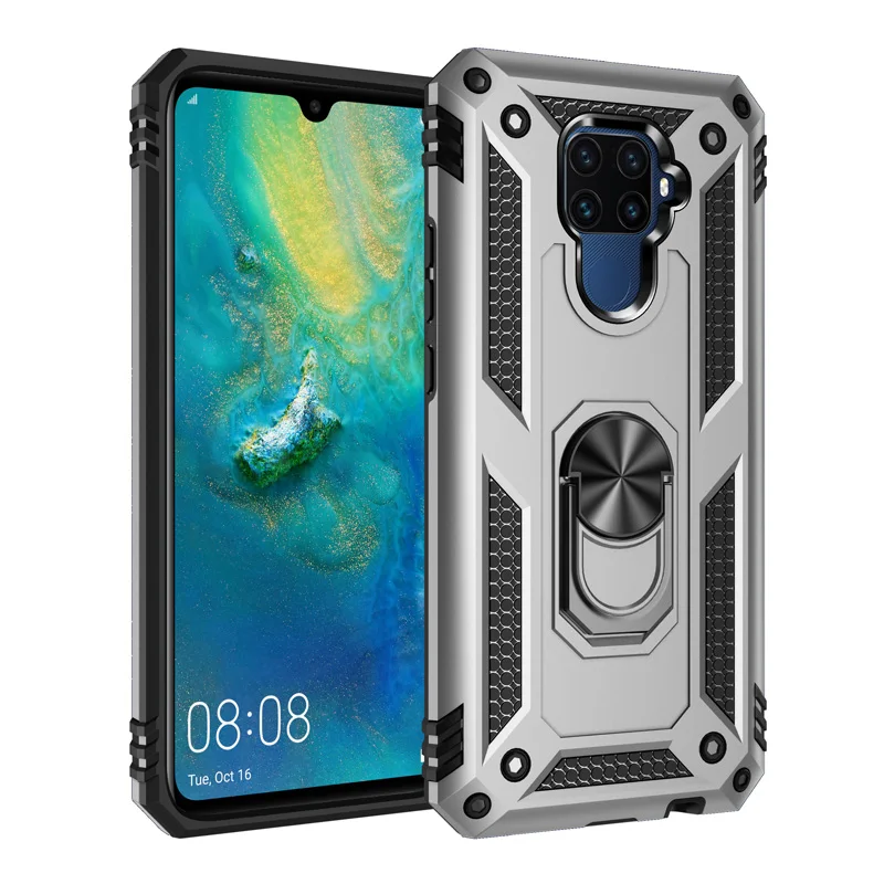 Серебристый IQD для huawei P20 lite чехол кольцо Кронштейн Автомобильный держатель телефона вращающийся металлический скрытый для huawei P30 mate 20 Lite P20 P30 Pro Чехол - Цвет: Серебристый