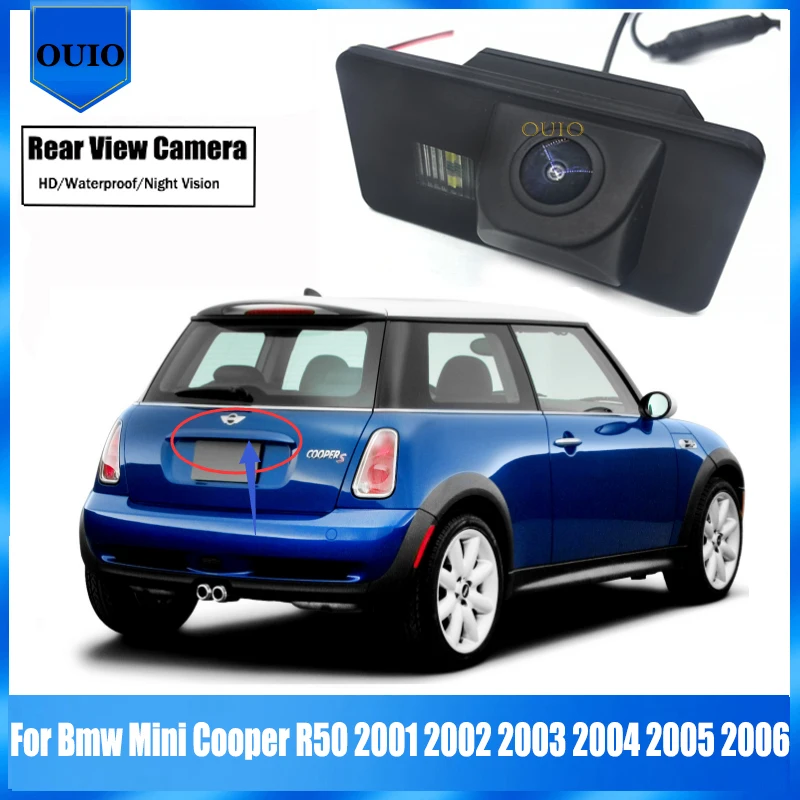 

Камера заднего вида HD для Bmw Mini Cooper R50 2001, 2002, 2003, 2004, 2005, 2006, ночное видение, водонепроницаемая