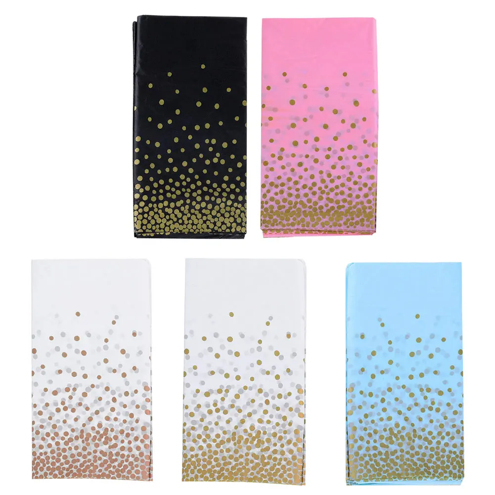 

Tablecloth Dots Solid Color Hotel Picnic Table Rectangular Covers Wedding Event Party Cover Tea Table Cloth Decoration 2PCS