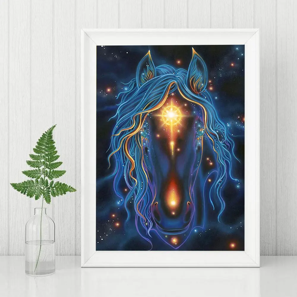 Алмазная живопись сделай сам животное единорог волк вышивка мозаика Волшебная