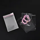 Самоклеящиеся прозрачные пластиковые пакеты для бижутерии, различные размеры, 200 шт.