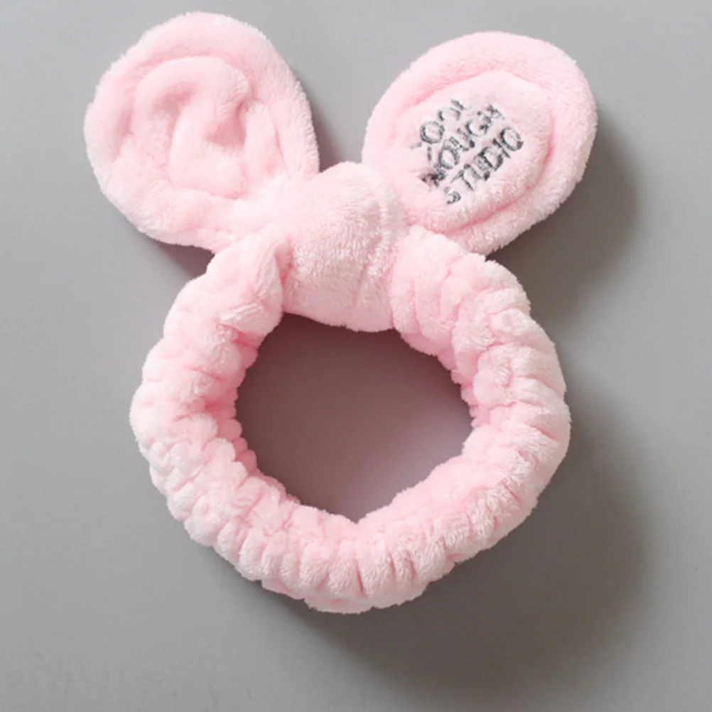 Pink Knot M MISM коралловый флис письмо OMG головные повязки с бантиком для женщин девочек мыть лицо эластичная чалма лента для волос Макияж Аксессуары для волос - Цвет: Pink Knot