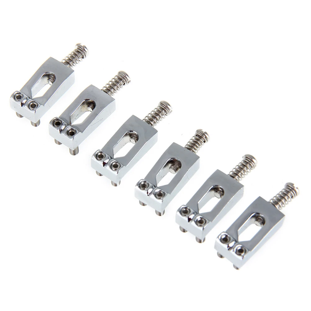 6 stücke tremolo feste brücke sättel mit schlüssel für strat stratocaster e gitarre teile kit für elektrische gitarre zu