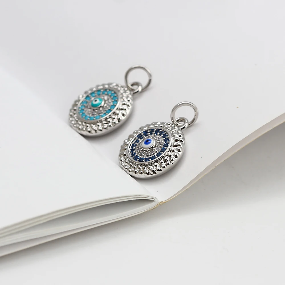 Meibeads Diy аксессуары сглаза очарование продолговатая форма медная монета кулон для