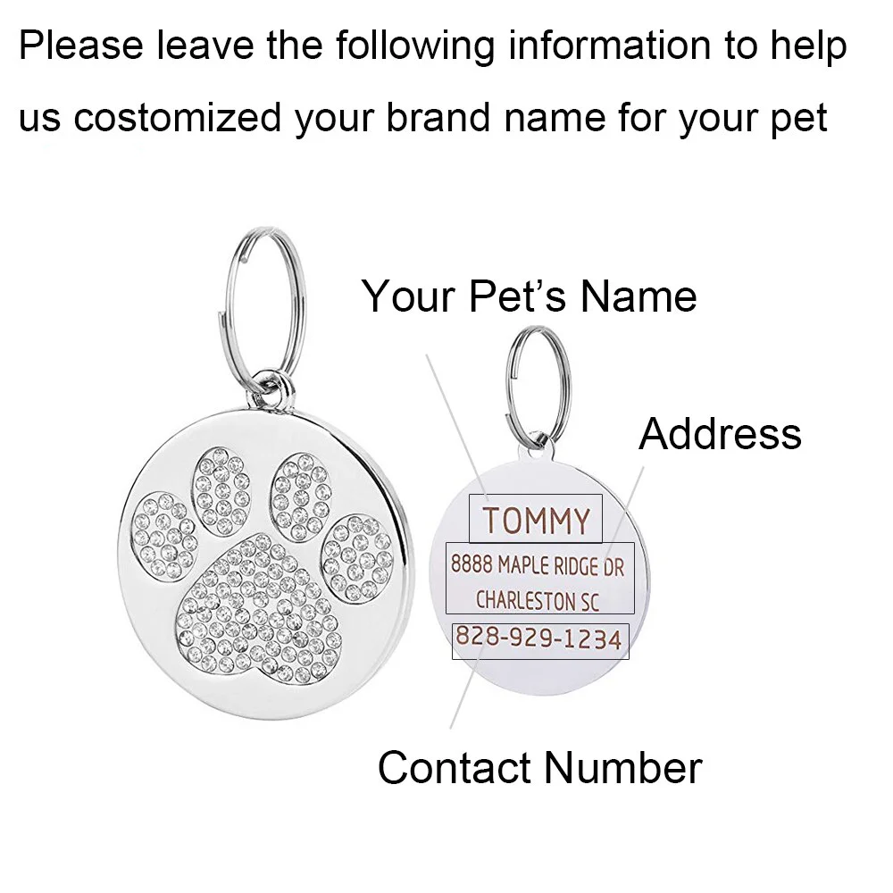 Personalized Address Tags for Dogs Id Tags Dog Tag Engraved Custom Dog Tag Dog Collar for Cats Dog Name Tag Pet Id Tag Collars images - 6