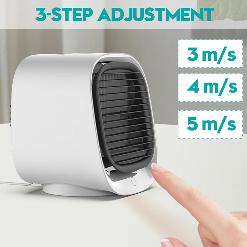 

Mini Portable Water Cooled Air Conditioner Cooling Fan Air Conditioner With Water Tank Humidifier Purifier Usb Desktop