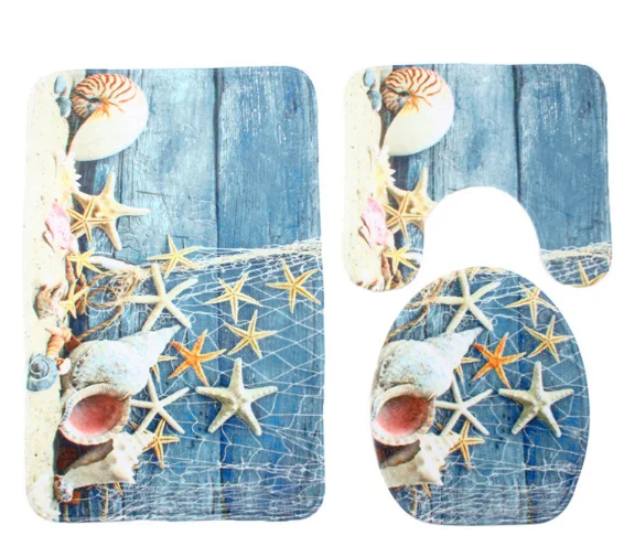 3 шт./компл. креативный домашний коврик для ванной комнаты печатное моющееся