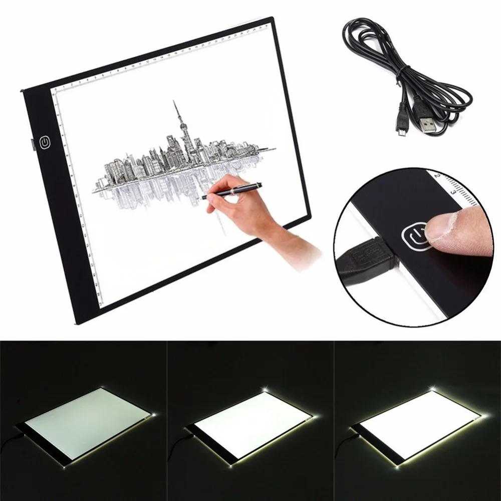 Цифровой планшет A3 A4 A5 GraphicTablet для рисования знак дисплей Панель светящийся трафарет Графический художник тонкая доска для рисования свет