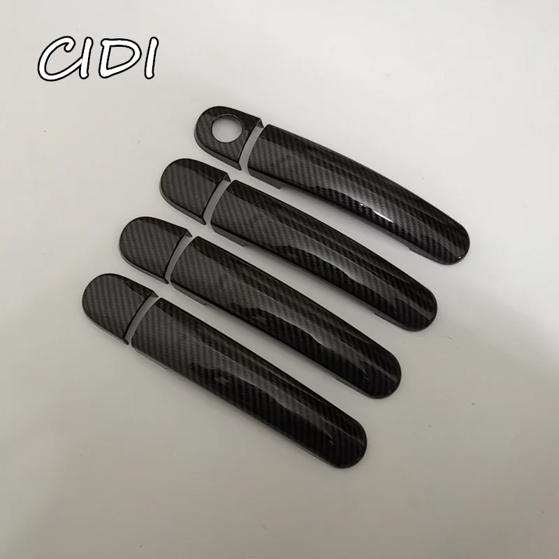 Глянцевые чехлы на дверные ручки из углеродного волокна для SEAT LEON 1M 1P 1999 2012