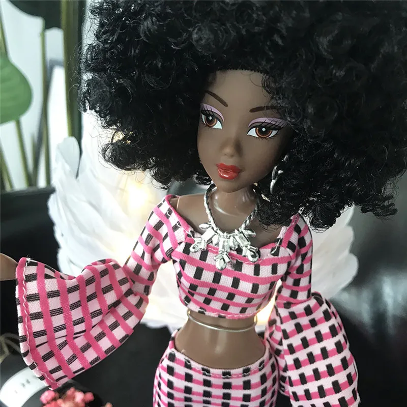 

Doll toy Baby Movable Joint African Doll Toy Black Doll Best Gift Toy Birthday Christmas Gifts #3O18