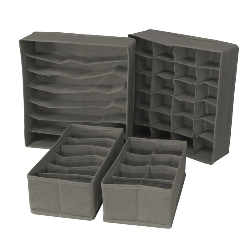 Складной разделитель выдвижных ящиков 4 предмета нижнее белье органайзеры для