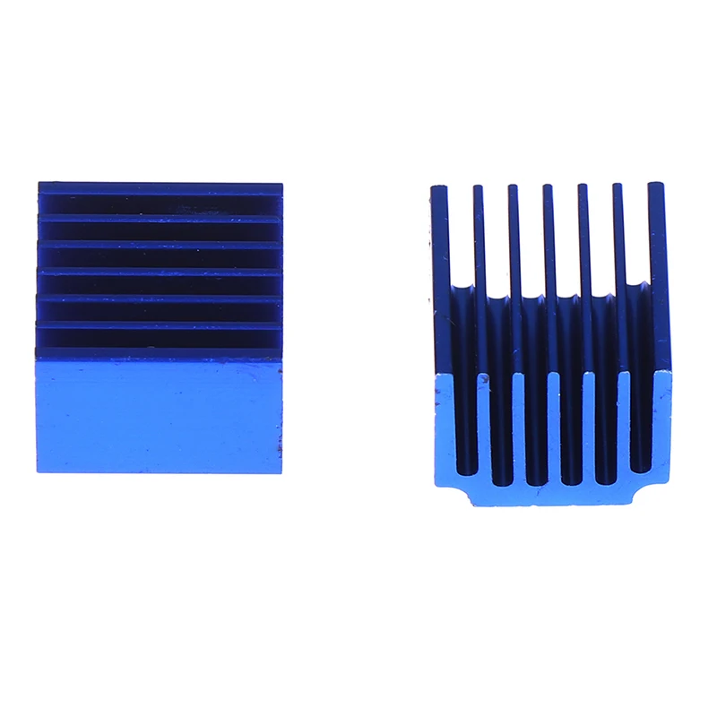 

2 шт. синий Алюминий Драйвер шагового двигателя радиаторы кулер 15*14,5*13 мм с клеящим материалом для TMC2100 LV8729 3D-принтеры Запчасти