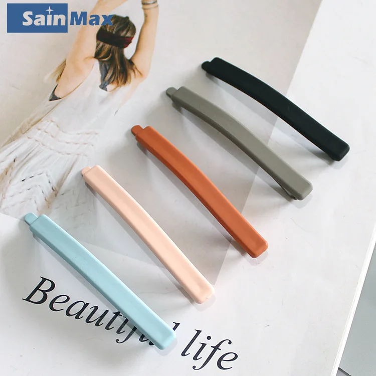 

Sainmax Simple Style Narrow Color Block Hair Clip Straight Solid Color Hair Pins Set 5pcs/lot Headwear