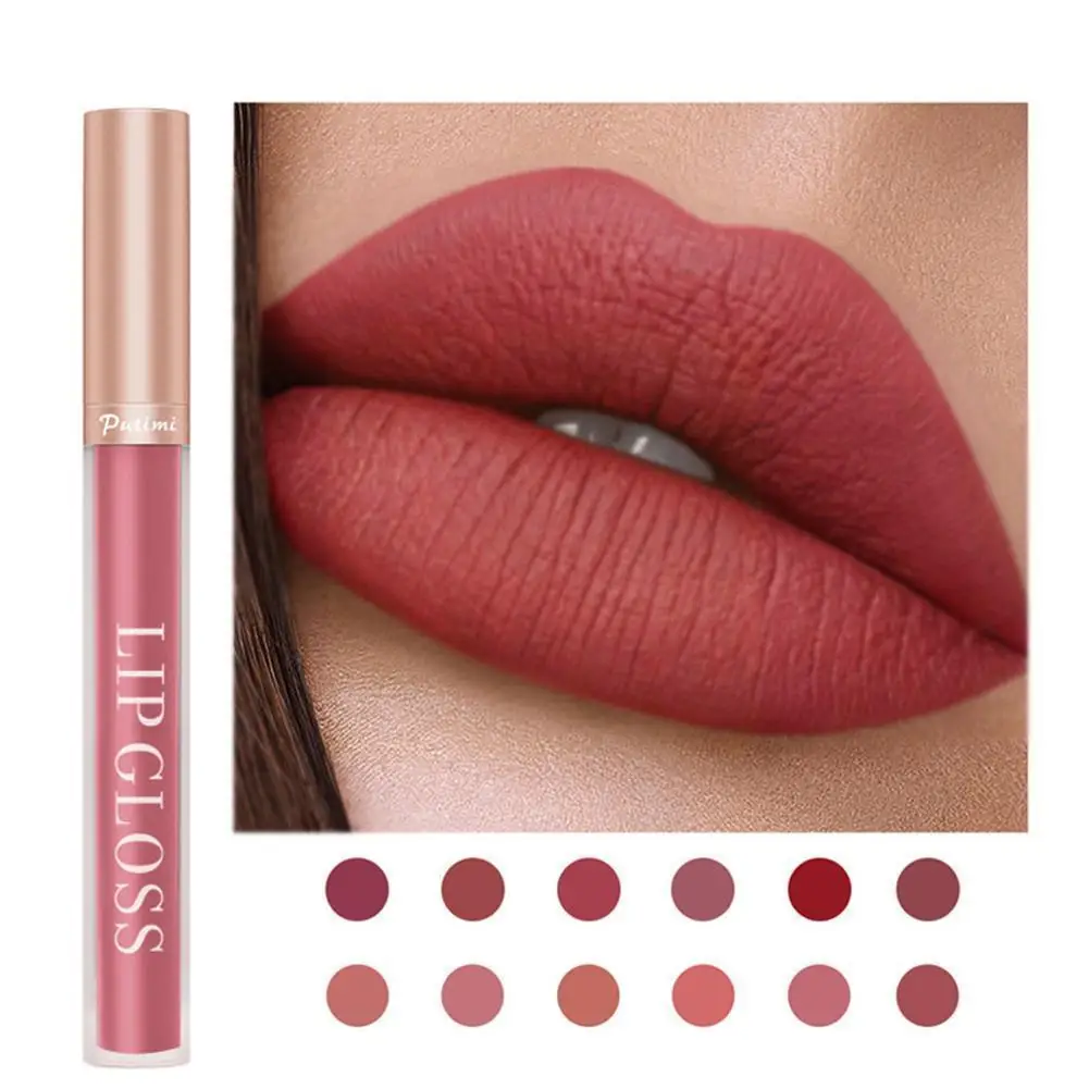 

New Lip Glaze Velvet Air Lip Gloss Matte Matte Easy Glaze Makeup To Lip Cup Non-stick Cosmetic Not Lipstick Fade Color Make V1p8