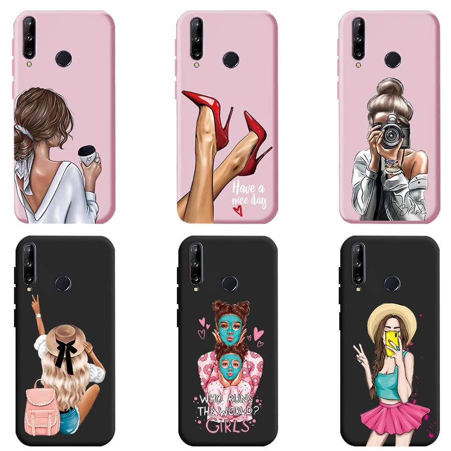 For Huawei Y6P Case Shockproof Soft silicone Back Cover For Huawei Y8P Y7P Y6P Y5P 2020 Y 6P 7P 5P 8P Beautiful Girls Phone Case