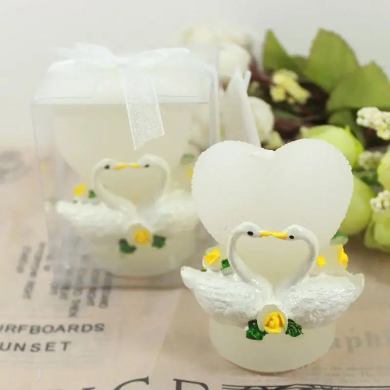 

Smokeless romantic heart-shaped cygnet candle wholesale wedding candles hotel romantic candles