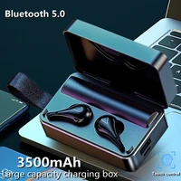 tws bluetooth 5 0 earphones stereo 9d sports waterproof wireless headphones 3500mah charging box with mic for xiaomi huawei