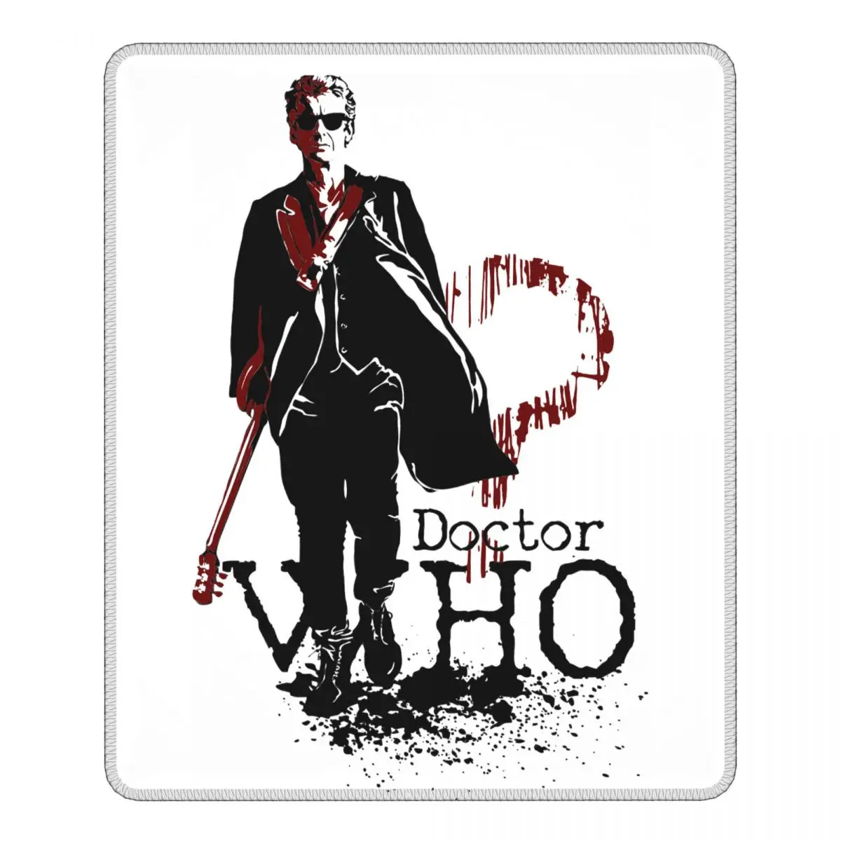 

Винтажный коврик для мыши Doctor Who с фиксирующими краями, коврики, компьютерная клавиатура из натурального каучука, Настольный коврик