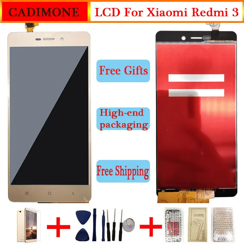 Для Xiaomi Redmi 3 ЖК дисплей экран с рамкой Оригинальный сенсорный Замена 3S LCD Digiziter