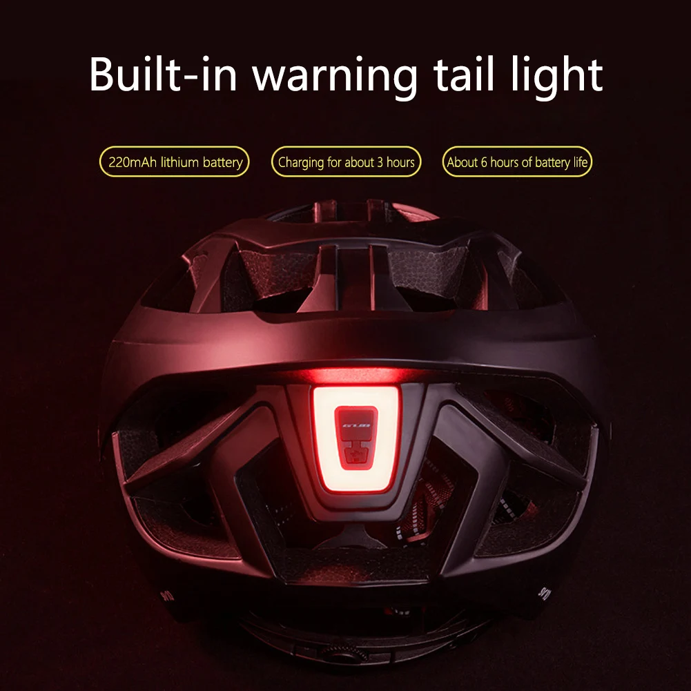 

Men Women Bike Helmet Road Bicycle Sports Safety Helmet With Rechargeable Tail lights 17 Large Air Holes