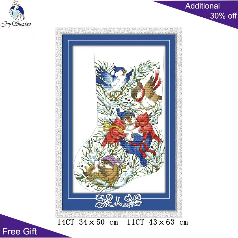 Joy Sunday Рождественский запас вышивка крестиком C592C593C594C595 подсчитанные и