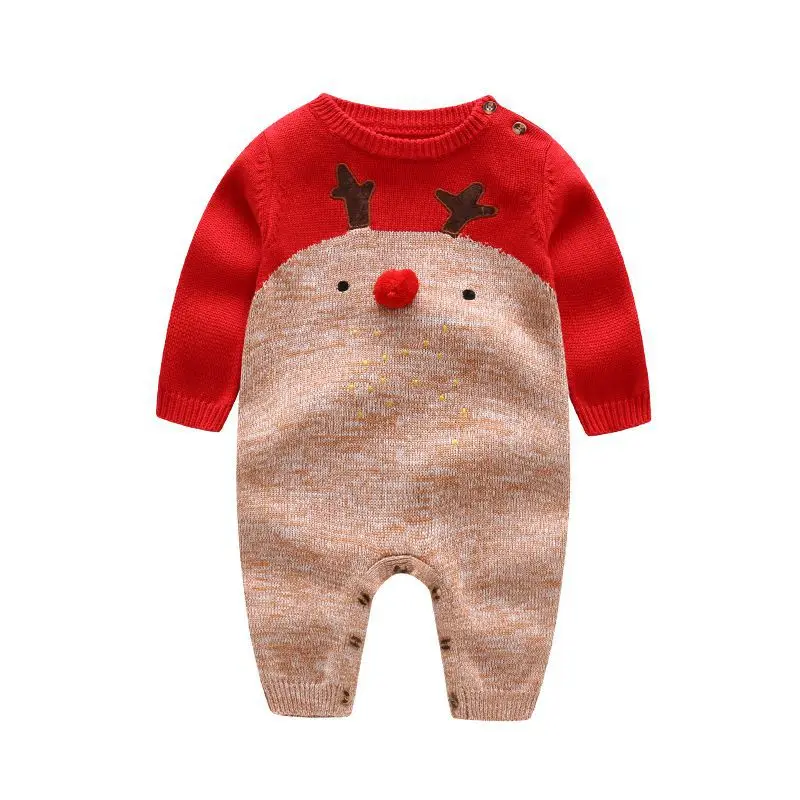 mode 3 romper Одежда для новорожденных комплект с длинными рукавами на зиму, осень и весну, Комбинезоны на возраст от 0 до 3 месяцев, вязаные комбинезоны в клетку, Вязаная хлопковая одежда шапка - Цвет: mode 3 romper