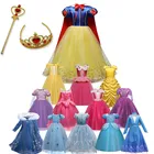 Одежда для маленьких девочек, зима 2021, костюмы на Хэллоуин, платье принцессы для косплея, детское карнавальное праздничное платье, детская одежда для девочек