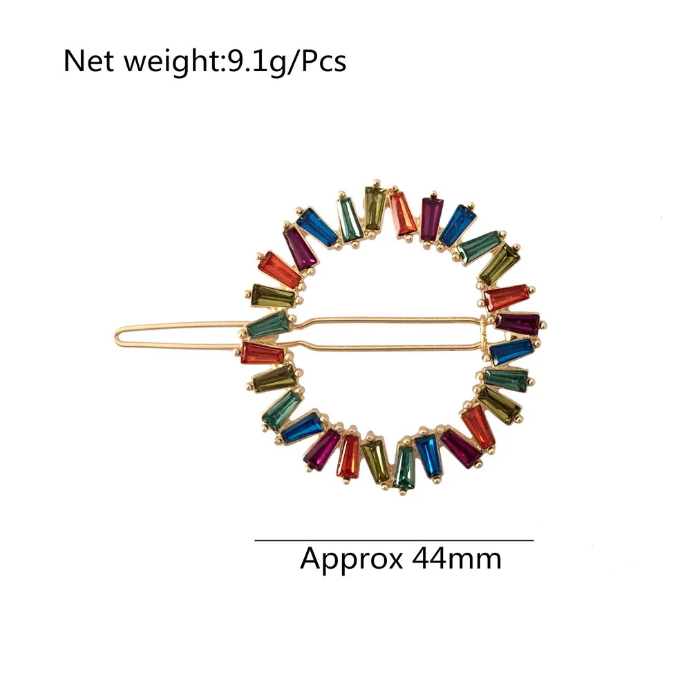 

New Fashion Luxury Hair pin Hair Beauty Styling Tools for Women Colorful Stone Decorate Barrette Hairpin Hair Accessories