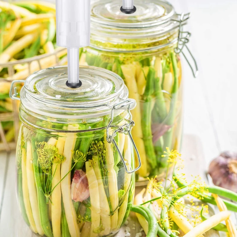 

Fermentation Airlock Kit with Silicone Grommet for Preservation, Brewing, Fermentation Sauerkraut, Kimchi (4 Piece Safety Lock a