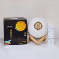 quran bluetooth speakers colorful remote control small 3d printing touch moon lamp moonlight wireless quran speaker