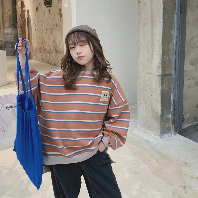

2021 Retro Spring Autumn Tops Hoodies Girls Sweatshirts Jacket Coat Kids Overcoat Outwear Teenager Wedding Party Dress