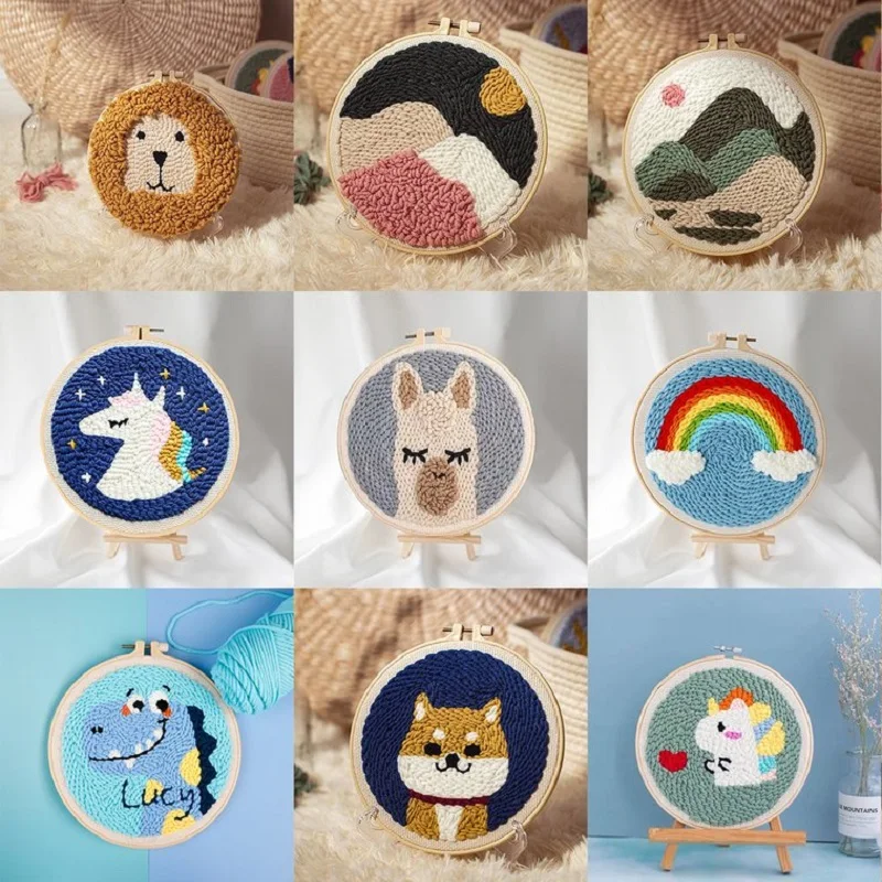 

Embroidery Patches for Clothes DIY Embroidery With Wool Material Home Decoration Stitch Painting Easy Handmade Birthday Gift