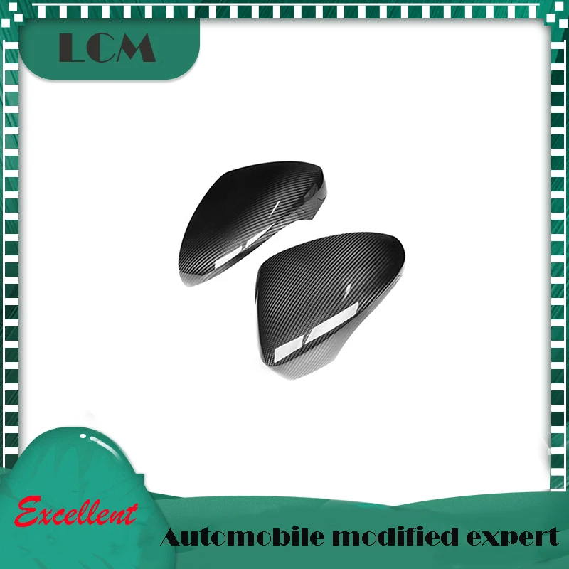 

Add On Style Carbon Fiber Mirror Cover For Porsche Panamera 971 2017 2018 2019 2020 Body Side Rear View Mirror Caps Stickers LHD