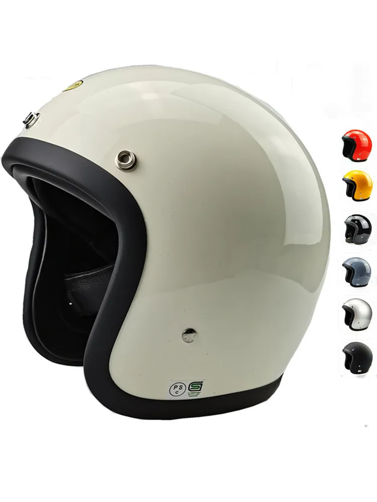 TT&ampCO Motorcycle Helmet Glass Fibre tt&ampco 500tx Cafe Racer Open Face Vintage Retro Motobike Small Thin Shell Motocross | Автомобили