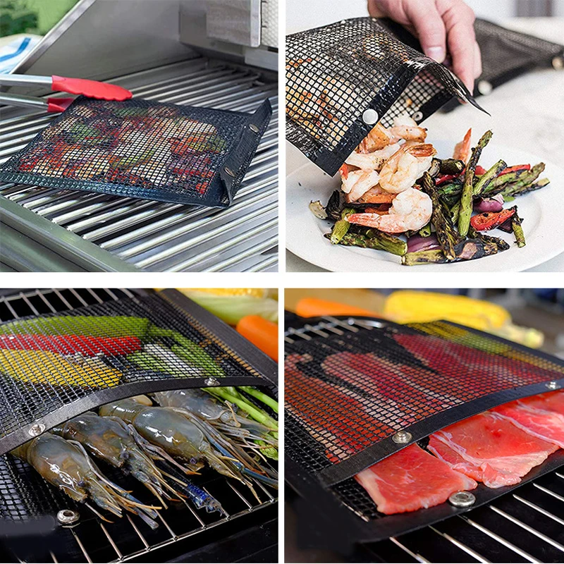 

Outdoor BBQ Mesh Girll Bag Vegetable Cooking Accessories Kitchen Gadget Barbecue Mesh Bag
