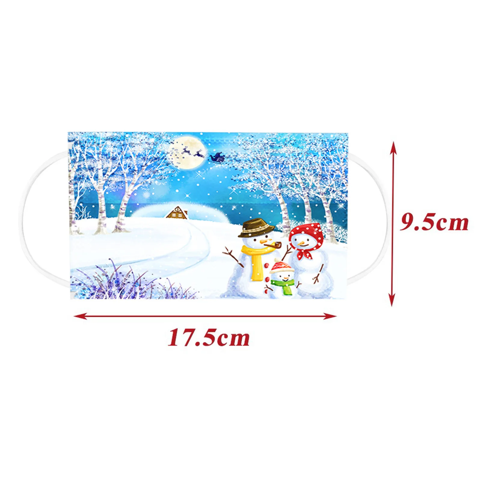 

100pc Face Masks Christmas Print Masks Face Mask Disposable Snowman Santa Claus Printed Earloop Mask Fast Delievry Mascarar