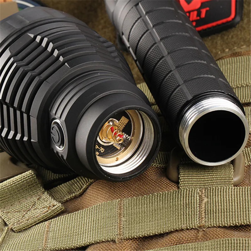 Billig Mächtigsten LED Taschenlampe Convoy L6 Mit Cree XHP 70,2 Linterna LED Taschenlampe Lanterna 26650 Arbeit Licht Jagd Camping Latarka