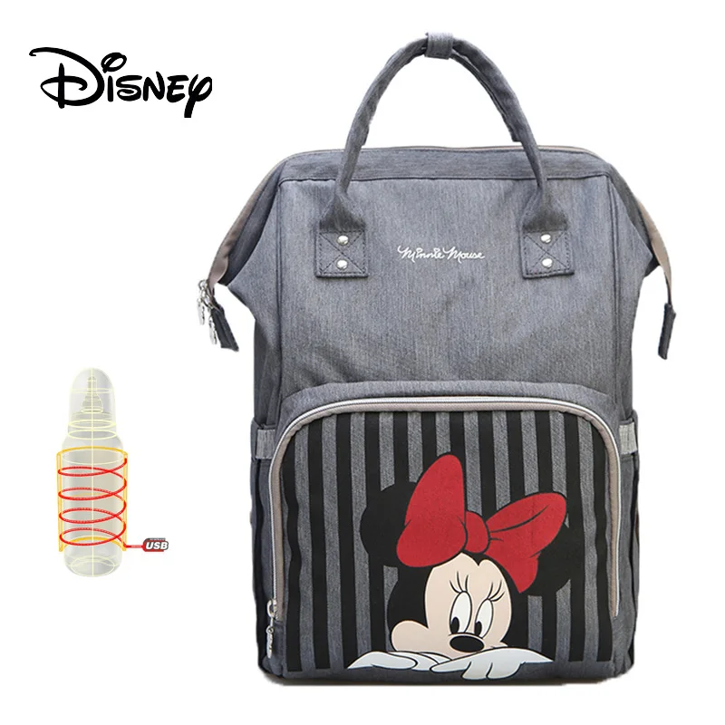 Disney Mochila Maternidade водонепроницаемая сумка для подгузников USB бутылочка для кормления дорожный Рюкзак Детские сумки для мамы сумка для хранения мумия сумки