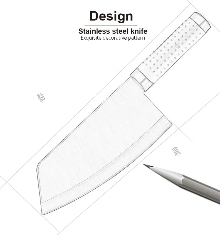 Chun 8 &quotдюймовый нож-Кливер из нержавеющей стали кухонный слайсер PP нескользящая