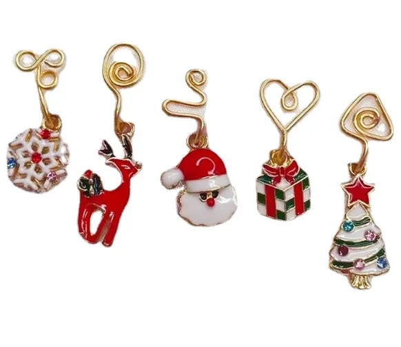 

Украшения для пирсинга из искусственного тела, новый дизайн, манжеты для носа, милый Рождественский красочный обруч, зажим для носа, не пирс...