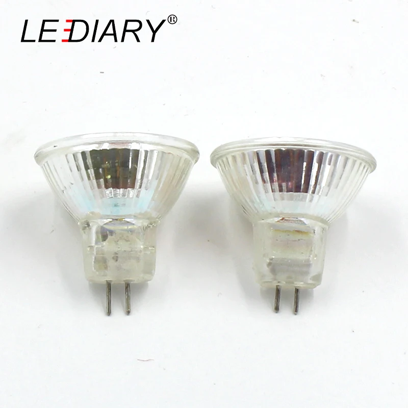 LEDIARY 10 шт. супер яркий затемняемый MR11 GU5.3 Галогеновый свет пятна 12 V/220 V 35 W/50 W галогенные лампы в форме чашки лампы из прозрачного стекла