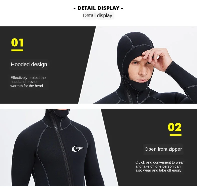 Гидрокостюм Мужской 5 мм Женский гидрокостюм для подводного плавания