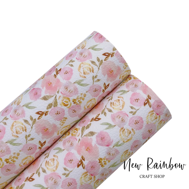 Новая Радуга 30x2 2 см/A4 Великолепная Роза и блестящий цветок искусственная кожа