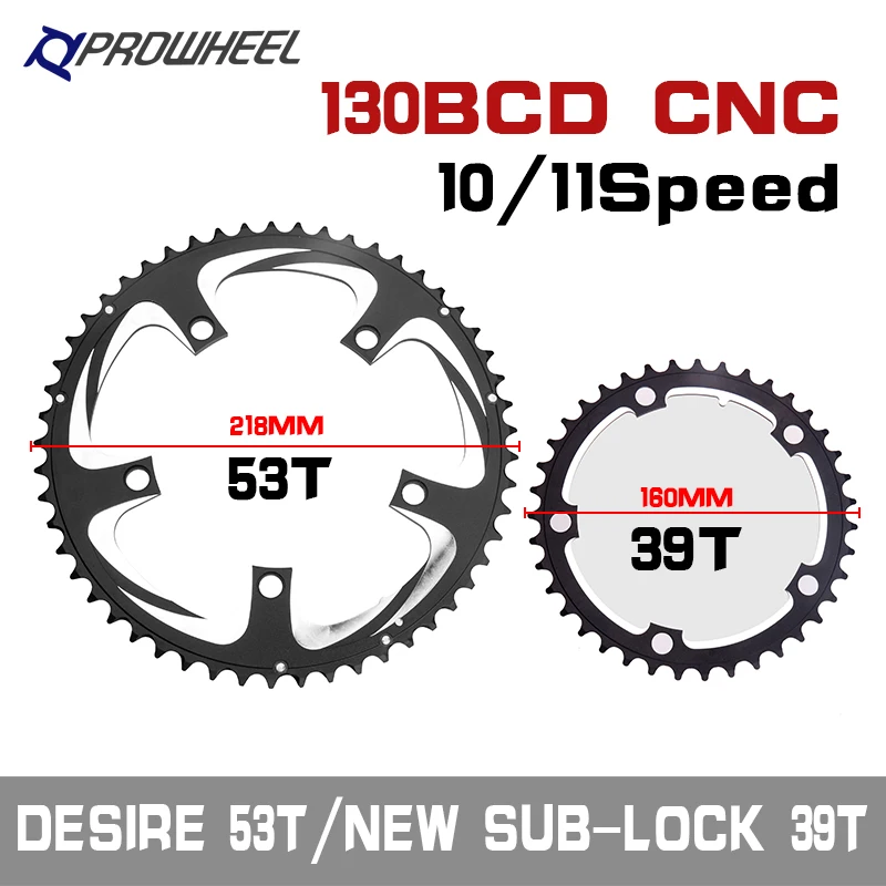 Корона шоссейного велосипеда Prowheel 39T/53T 34T/50T звездочка 110/130BCD 9/10/11 скорость цепное