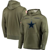 dallas sweatshirt cowboys salute service sideline therma performance pullover american football oversized hoodie olive clothing
