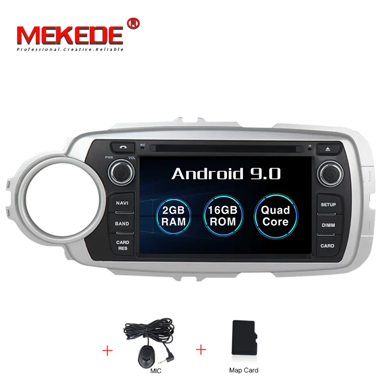 MEKEDE 4G ram 32G rom Android 9,0 автомобильное аудио-радио кассета для Toyota Yaris 2012- с gps Навигатор Радио ipod - Цвет: PX30