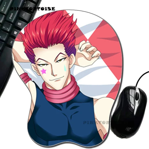 Силиконовый 3D коврик для мыши pinktorplum Hunter x Hunter Hisoka Csai для мужчин, эргономичный коврик для мыши, игровой коврик для мыши