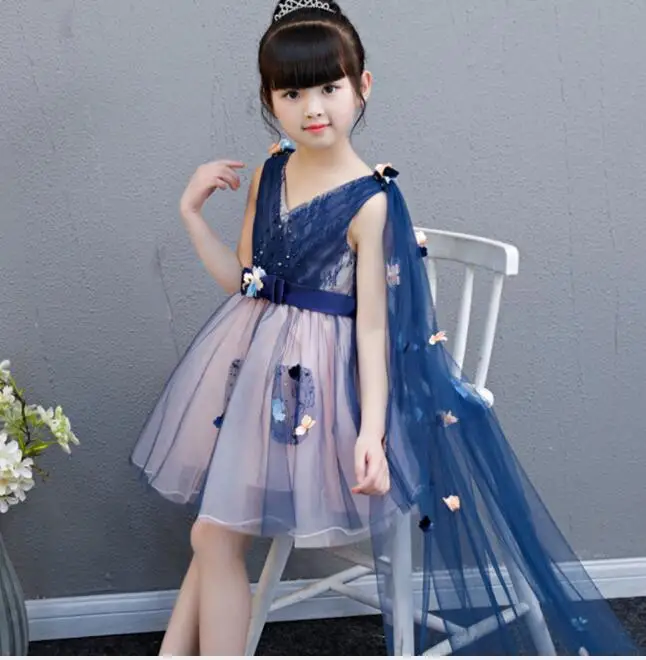 Элегантные кружева платье для первого причастия Бисер Тюль длинное вечернее со