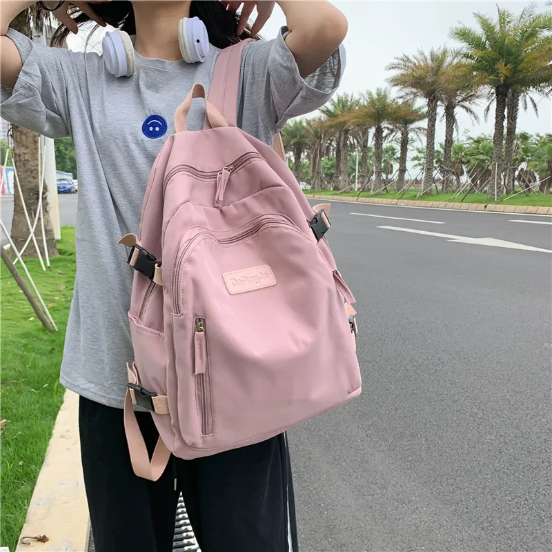 

Fashion Canvas Women Backpack Large Shoulder School Bag for Teenager Girls 2021 Female Student School Backapcks Travel Mochila